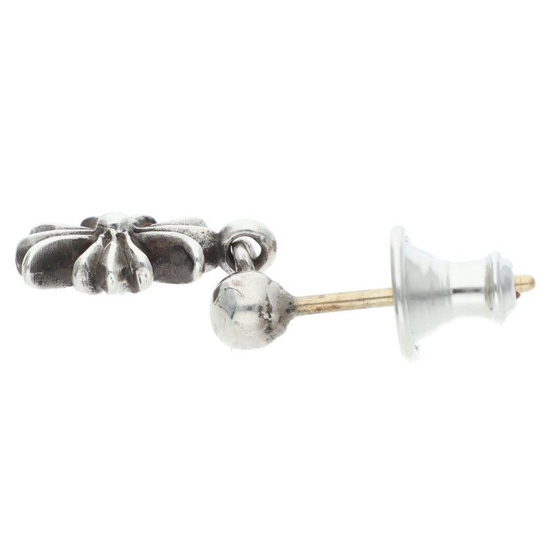 Chrome Hearts Tny CH Pls 1 Tiny Ech Plus Drop Silver Earrings — view 4