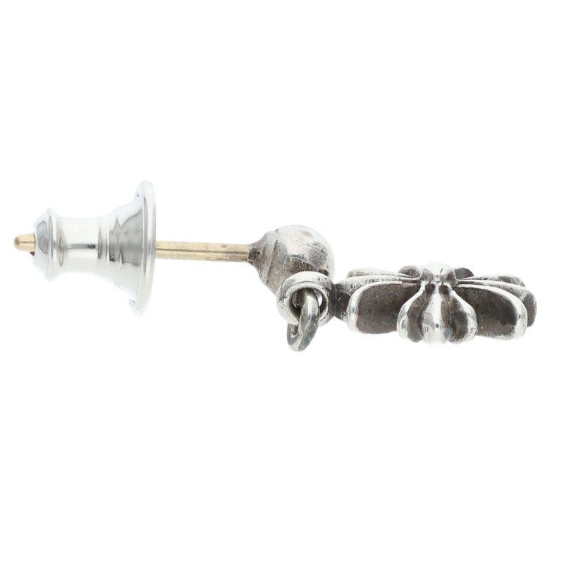 Chrome Hearts Tny CH Pls 1 Tiny Ech Plus Drop Silver Earrings — view 3
