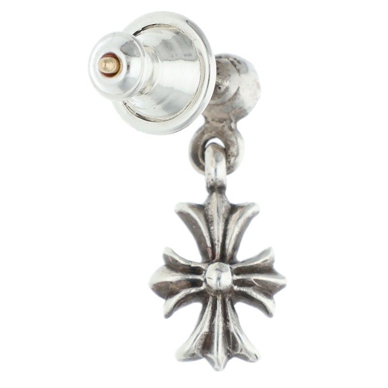 Chrome Hearts Tny CH Pls 1 Tiny Ech Plus Drop Silver Earrings — view 2