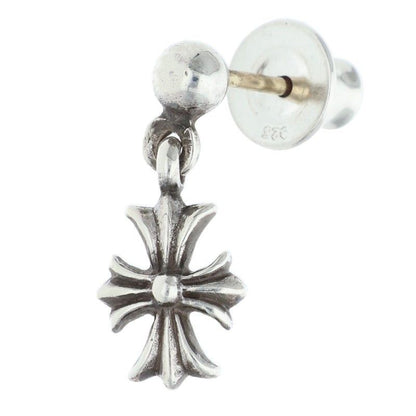 Chrome Hearts Tny CH Pls 1 Tiny Ech Plus Drop Silver Earrings