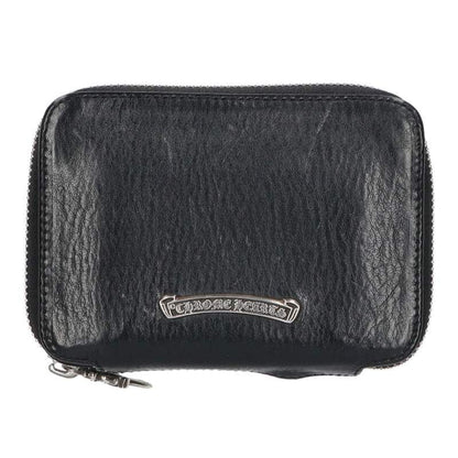 Chrome Hearts Baby Bank Robber Plus Round Zip Leather Wallet with Patch — view 2