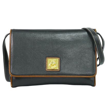 Celine Leather Shoulder Bag Pochette Black