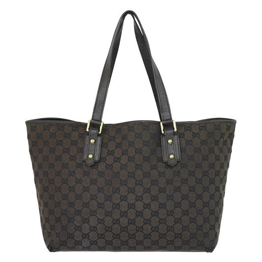Gucci GG Canvas Shoulder Bag Tote Brown