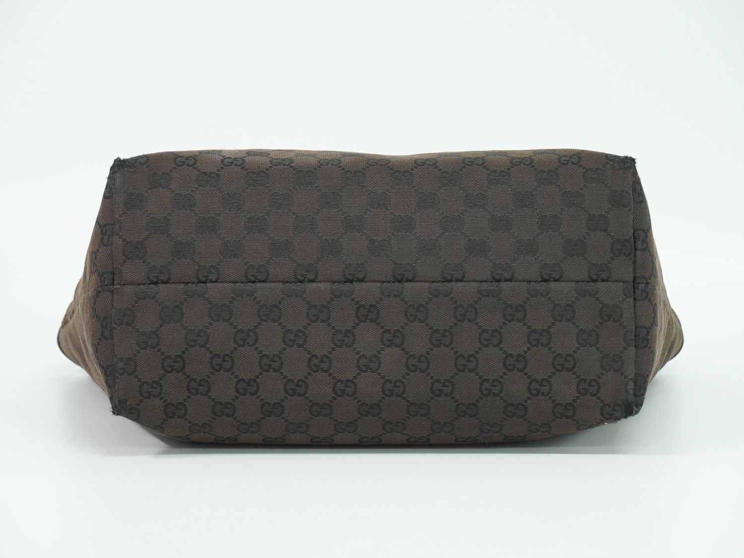 Gucci GG Canvas Shoulder Bag Tote Brown — view 3