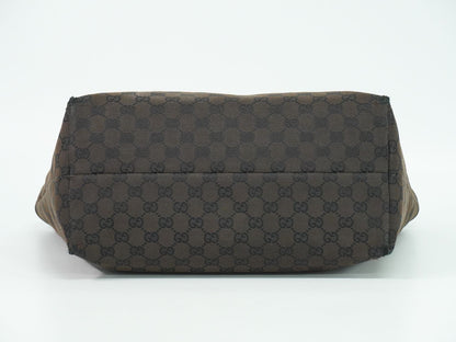 Gucci GG Canvas Shoulder Bag Tote Brown — view 3