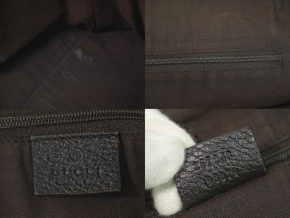 Gucci GG Canvas Shoulder Bag Tote Brown — view 9