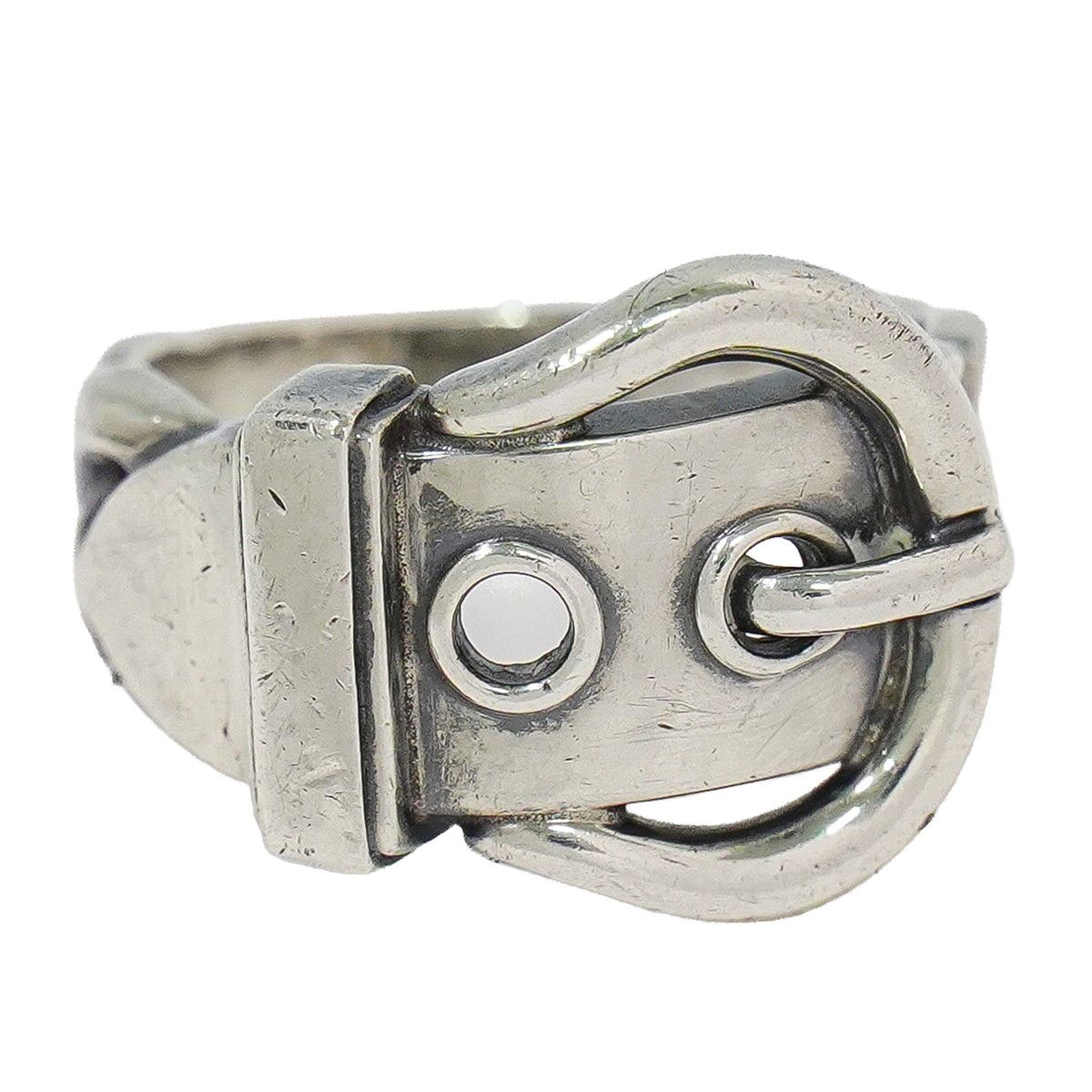 Hermes Boucle Seller 925 Ring 51 Silver Sellier