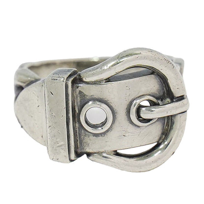 Hermes Boucle Seller 925 Ring 51 Silver Sellier