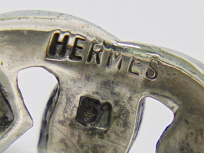 Hermes Boucle Seller 925 Ring 51 Silver Sellier — view 9