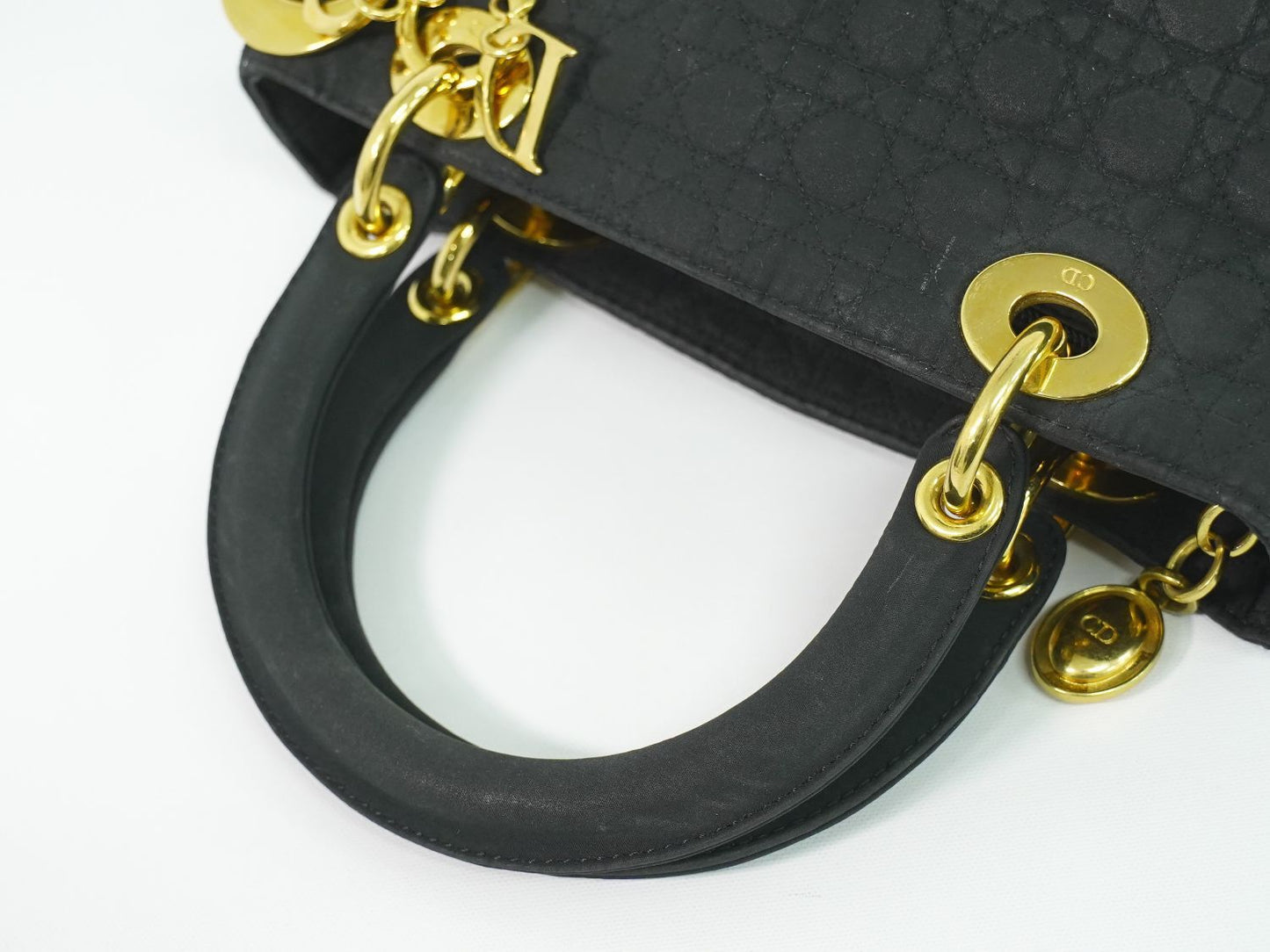 Dior Lady Cannage Handbag Canvas Black — view 4