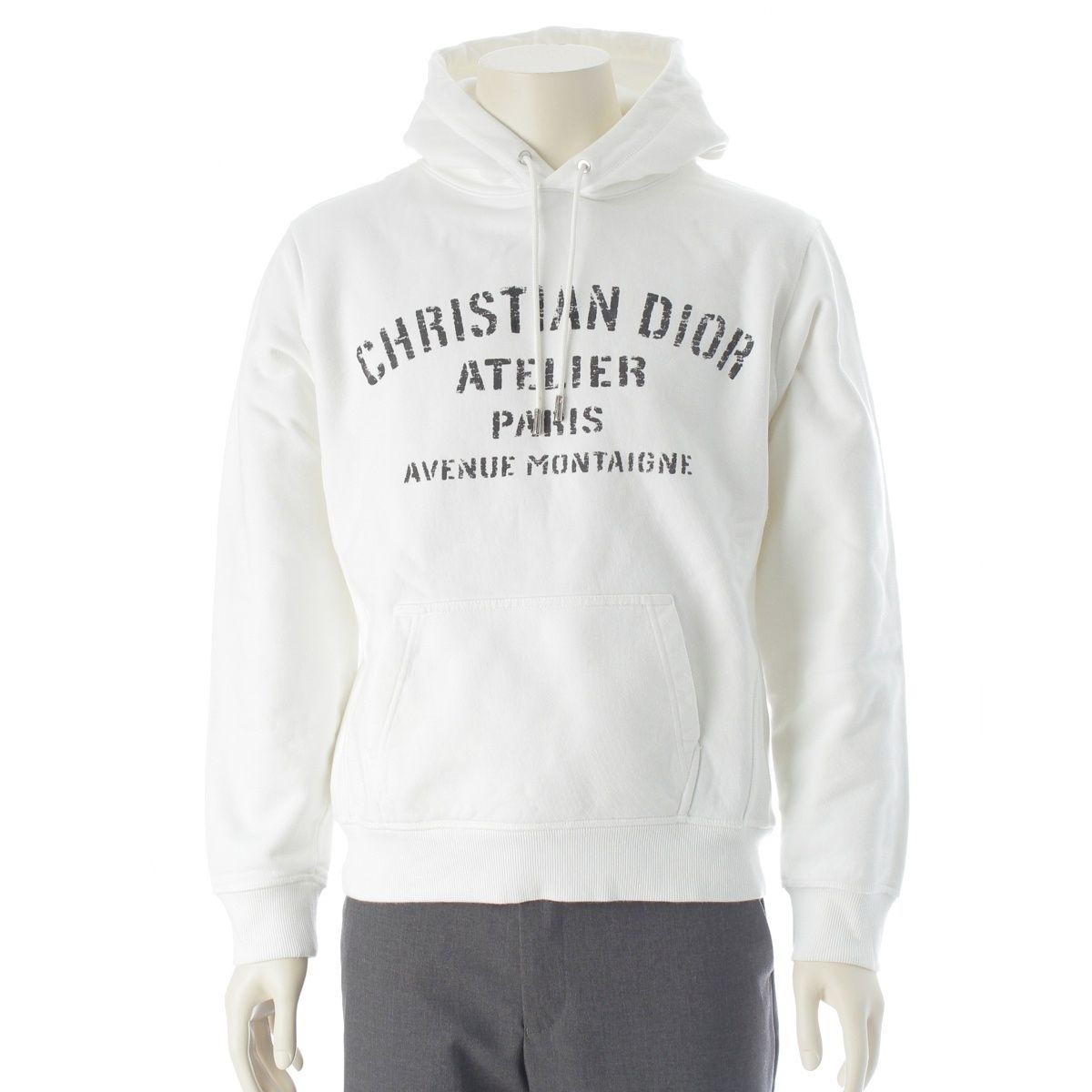 Dior Atelier Cotton Logo Hoodie White