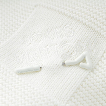 Louis Vuitton Cotton Logo Embroidery Damier Knit Sweater White — view 8