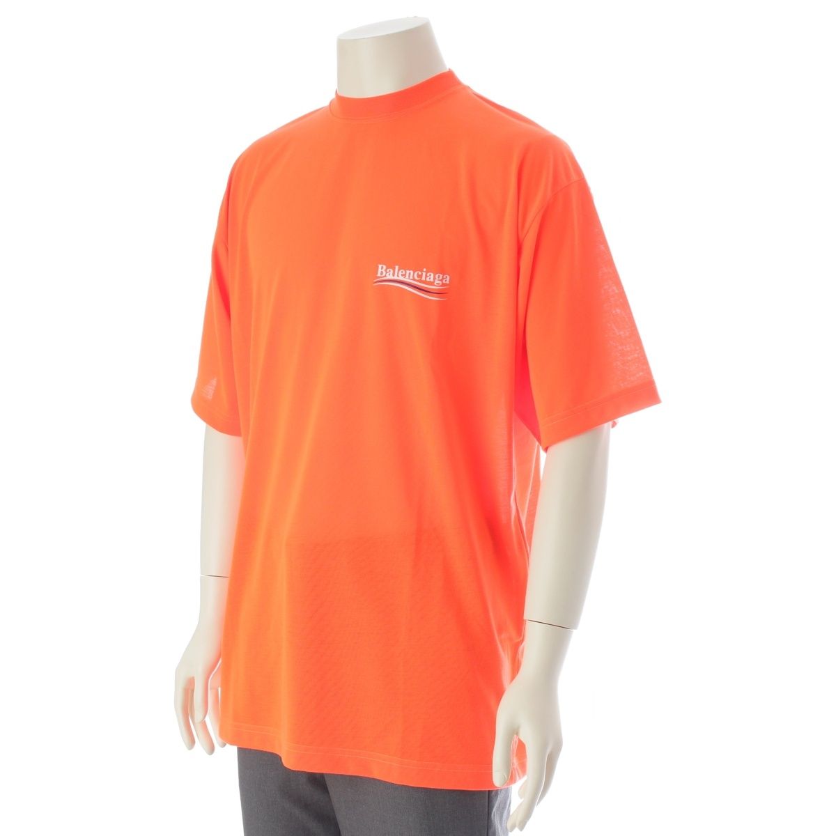 Balenciaga Wardrobe Logo Short Sleeve T-Shirt Orange XS — view 2