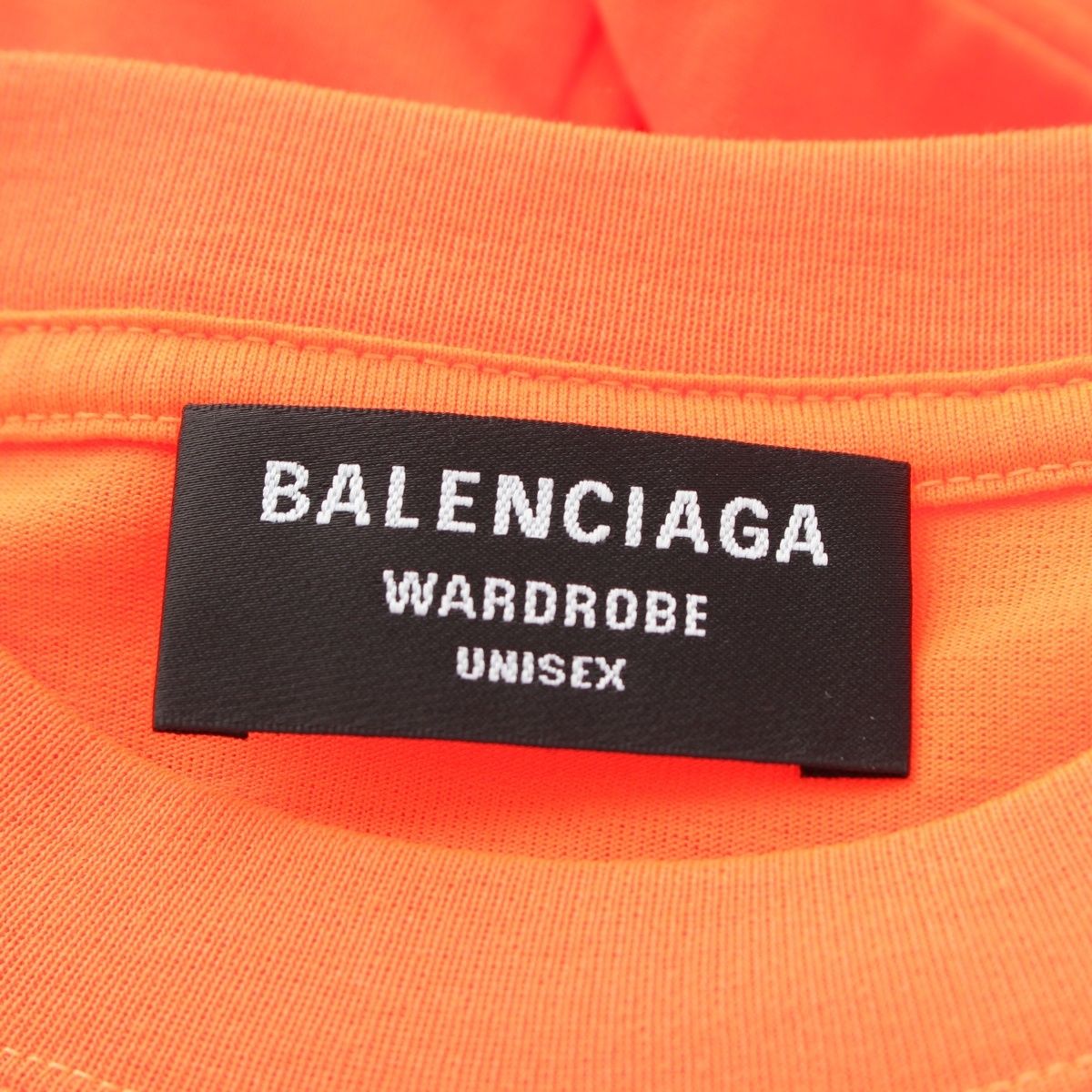 Balenciaga Wardrobe Logo Short Sleeve T-Shirt Orange XS — view 8