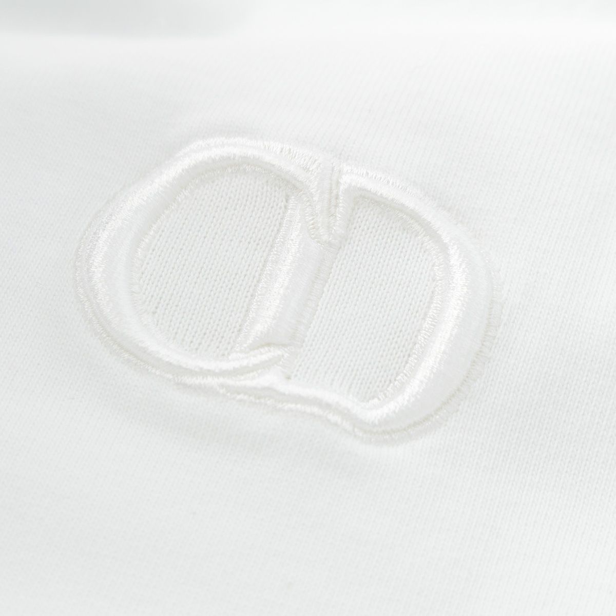 Dior CD Icon Cotton Regular Fit T-Shirt Jersey Short Sleeve Top White XS — view 8