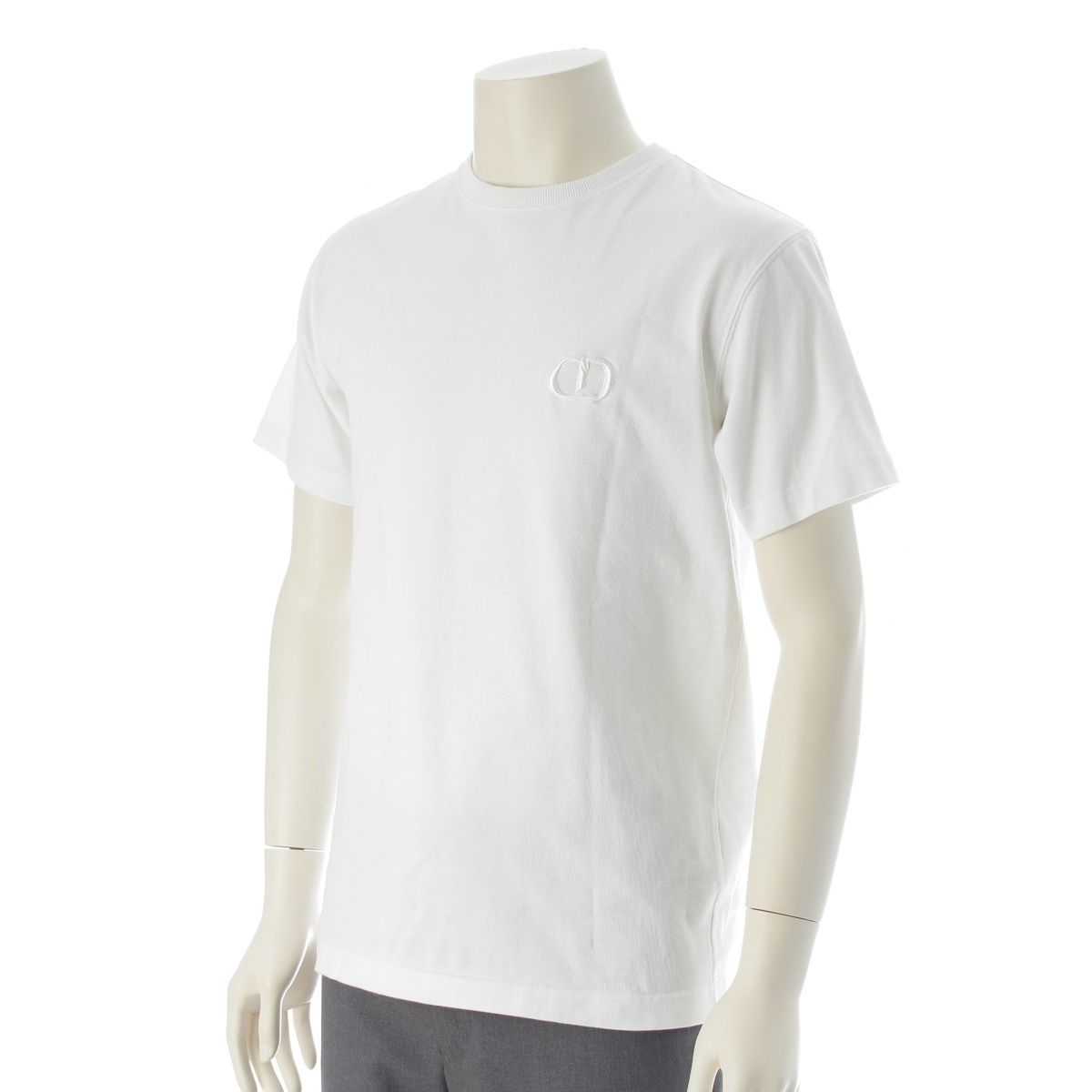 Dior CD Icon Cotton Regular Fit T-Shirt Jersey Short Sleeve Top White XS — view 2