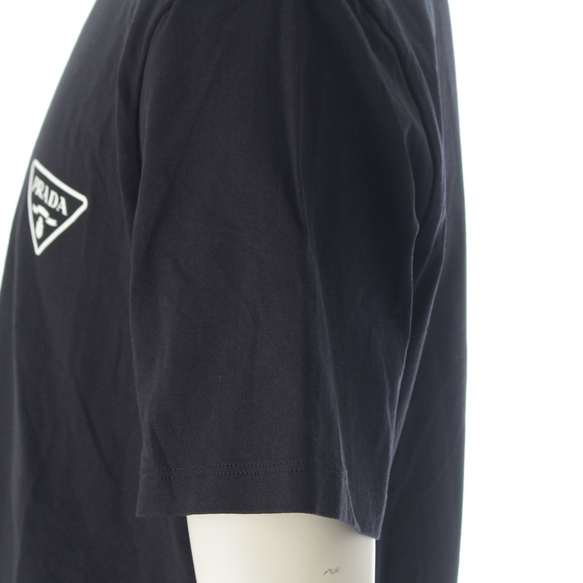 Prada Nylon Trim Triangle Logo Short Sleeve T-Shirt Black XXL — view 7