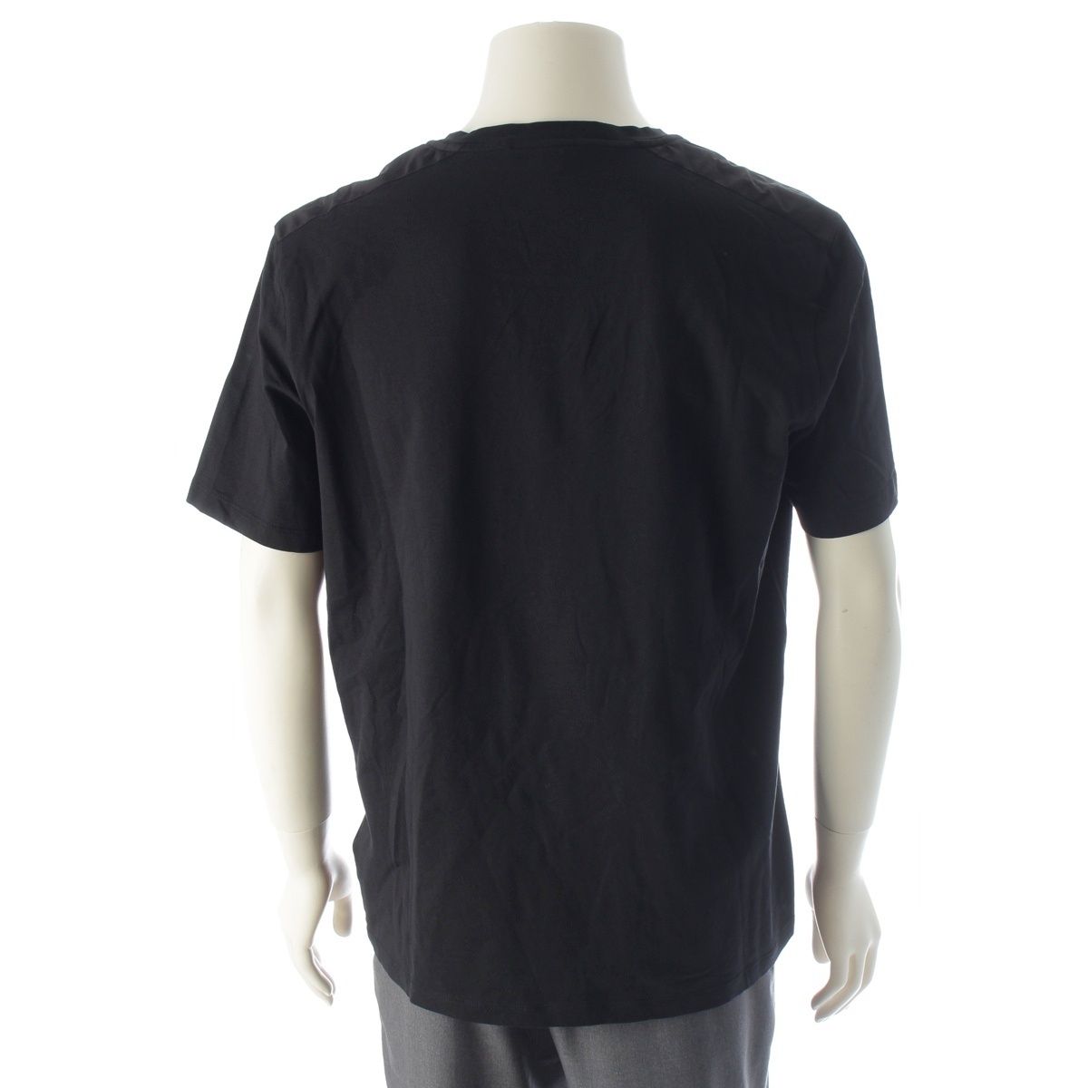 Prada Nylon Trim Triangle Logo Short Sleeve T-Shirt Black XXL — view 4
