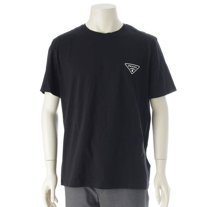 Prada Nylon Trim Triangle Logo Short Sleeve T-Shirt Black XXL