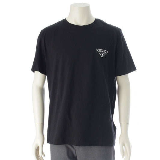 Prada Nylon Trim Triangle Logo Short Sleeve T-Shirt Black XXL