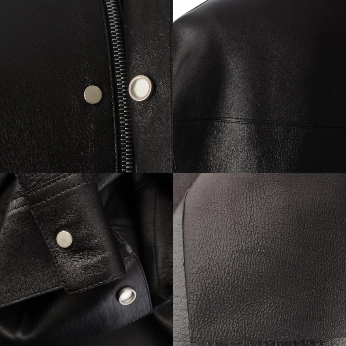 Loewe Leather Puzzle Silver Jacket Shirt Top Black 44 — view 8