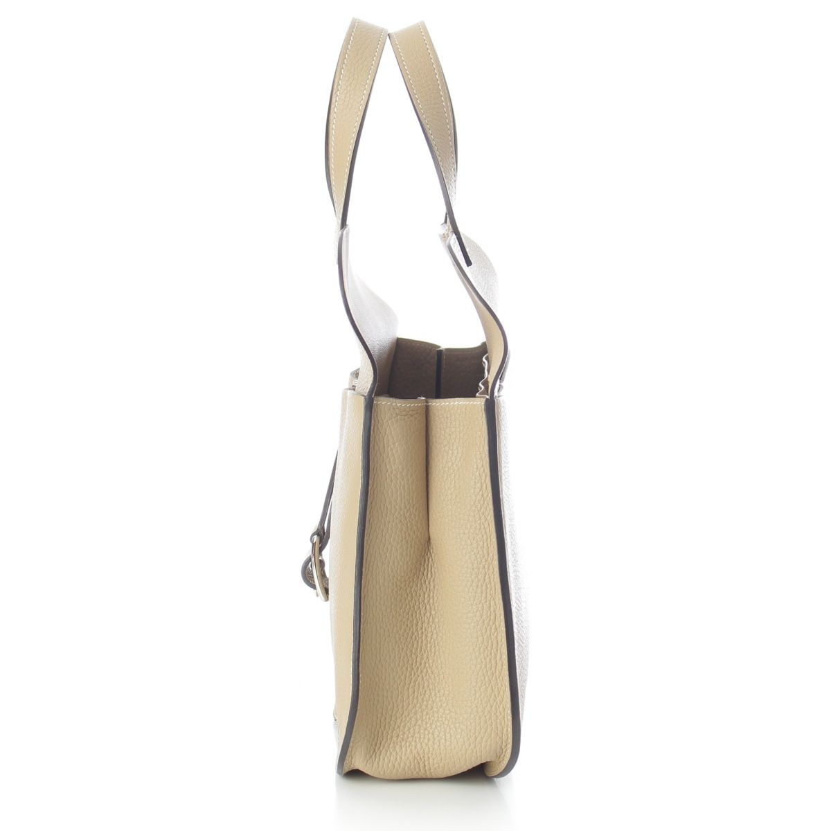 Hermes Halzan 31 Taurillon Clemence Silver 2-Way Shoulder Handbag a Trench — view 4