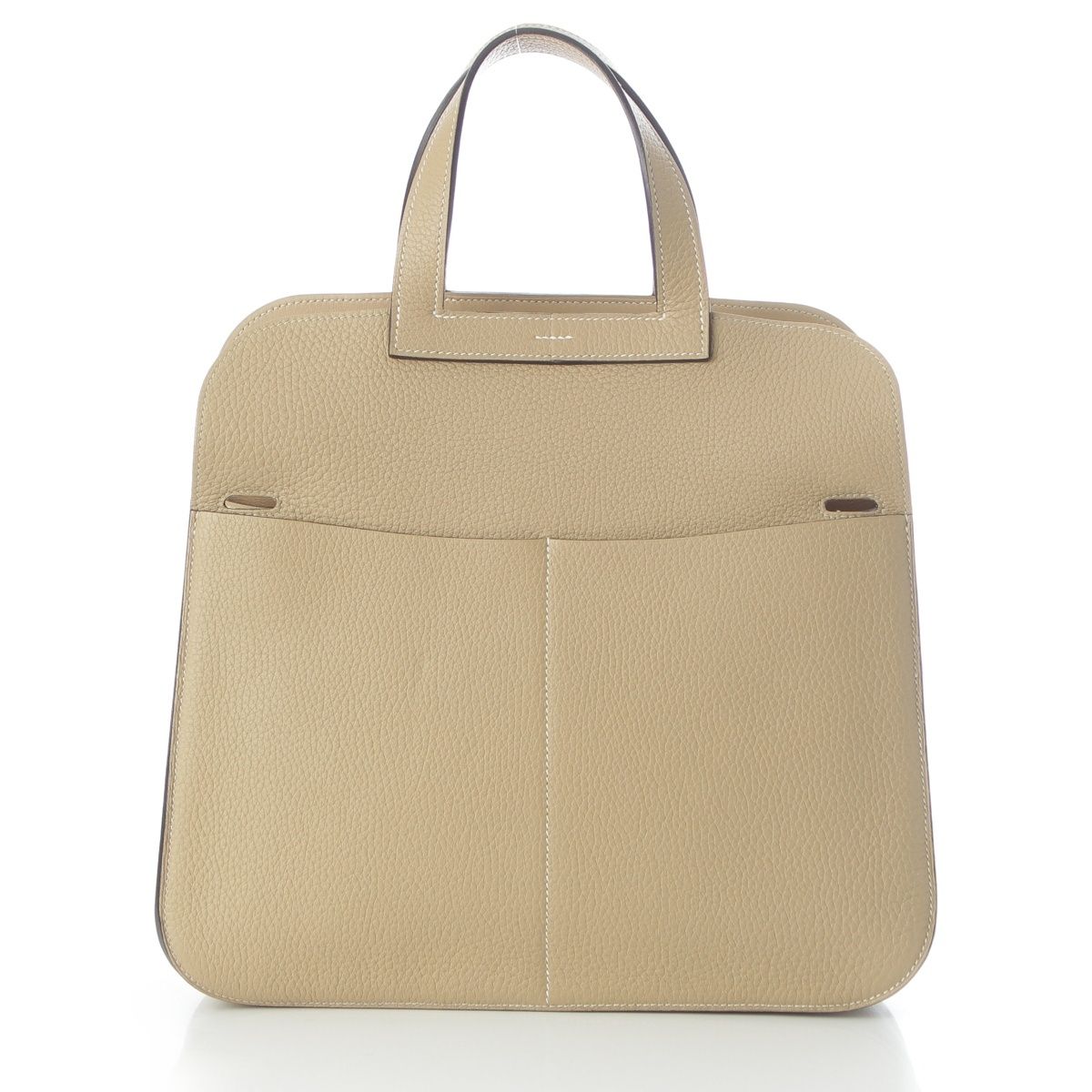 Hermes Halzan 31 Taurillon Clemence Silver 2-Way Shoulder Handbag a Trench — view 5