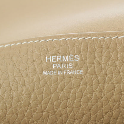 Hermes Halzan 31 Taurillon Clemence Silver 2-Way Shoulder Handbag a Trench — view 8