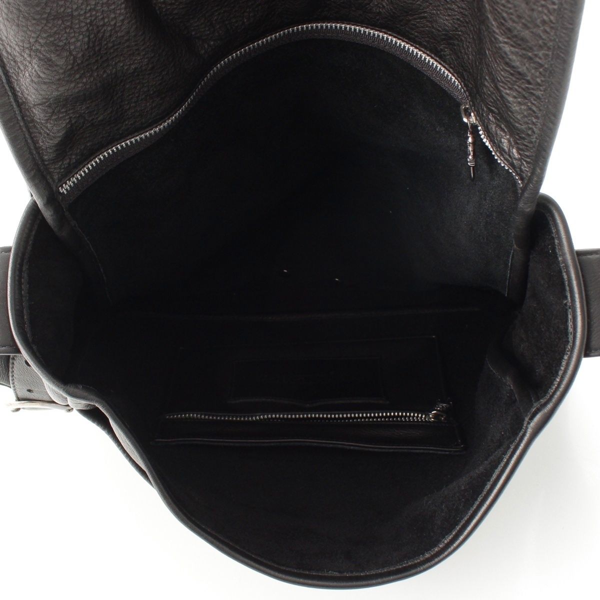 Chrome Hearts Ro Ring Stones Leather Shoulder Bag Black — view 6