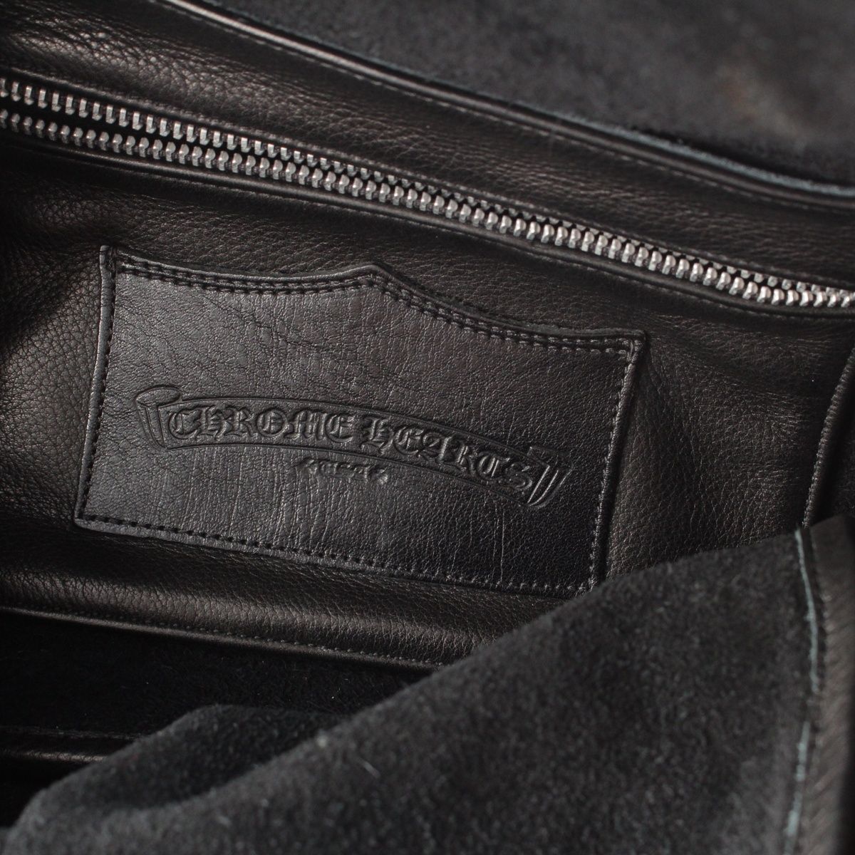 Chrome Hearts Ro Ring Stones Leather Shoulder Bag Black — view 7