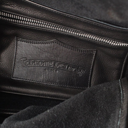 Chrome Hearts Ro Ring Stones Leather Shoulder Bag Black — view 7
