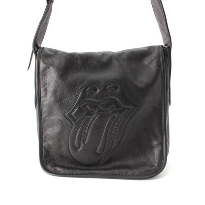 Chrome Hearts Ro Ring Stones Leather Shoulder Bag Black