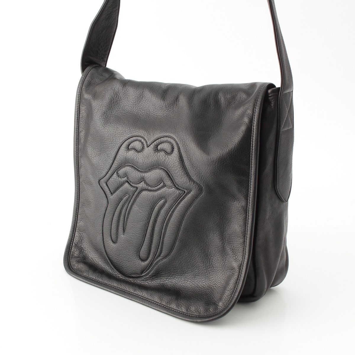 Chrome Hearts Ro Ring Stones Leather Shoulder Bag Black — view 2