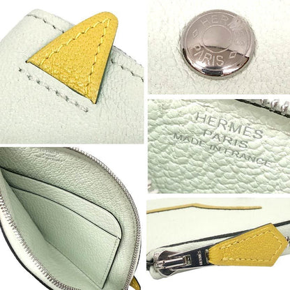 Hermes Coin Case Paddock Wallet Vert Fizz Cumin Chevre Mysore Horse — view 3
