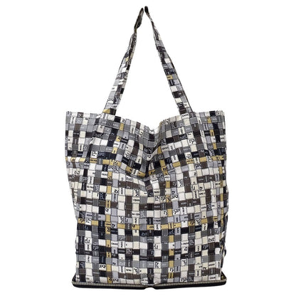 Hermes Tote Silky Pop Silk Buffalo Skipper Black Eco Foldable