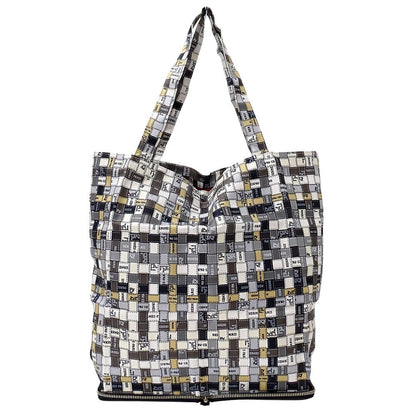 Hermes Tote Silky Pop Silk Buffalo Skipper Black Eco Foldable — view 2