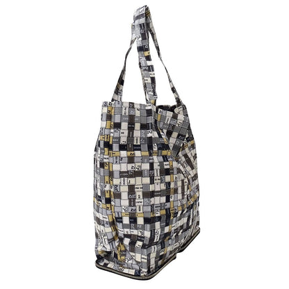 Hermes Tote Silky Pop Silk Buffalo Skipper Black Eco Foldable — view 4