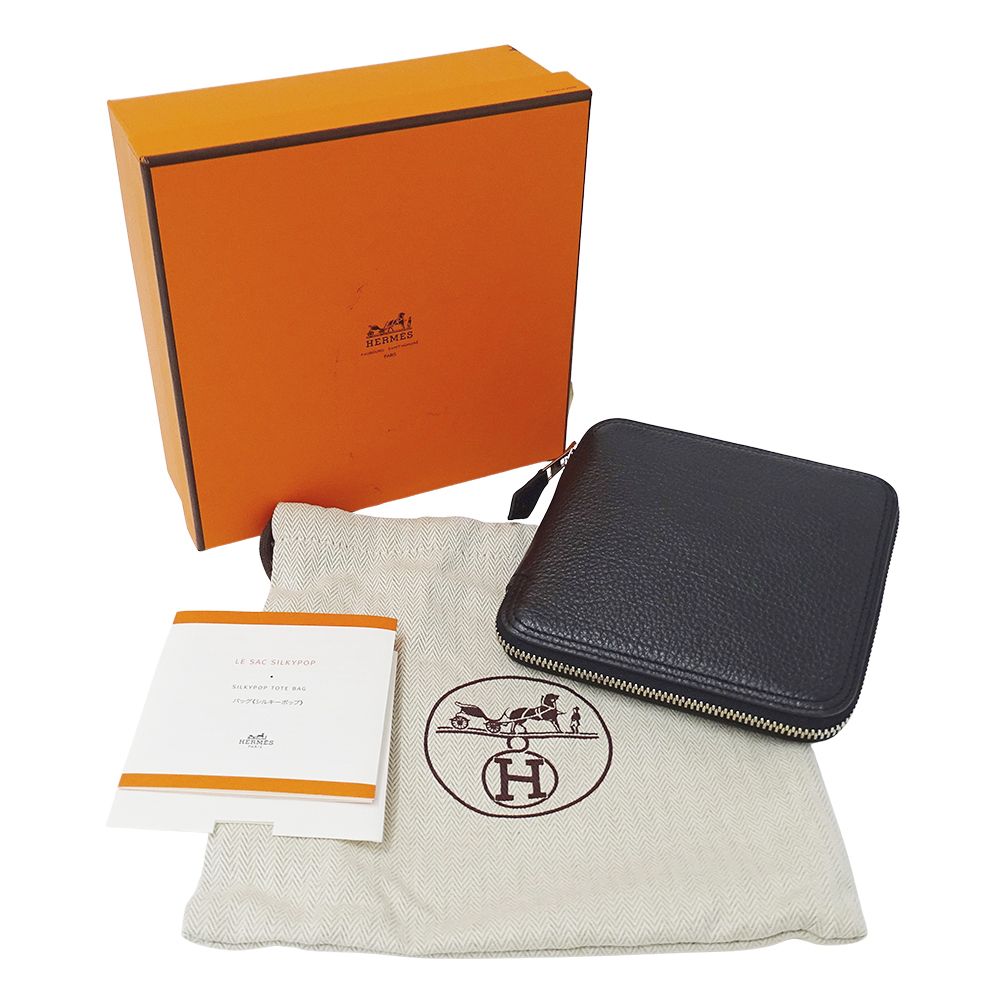 Hermes Tote Silky Pop Silk Buffalo Skipper Black Eco Foldable — view 7