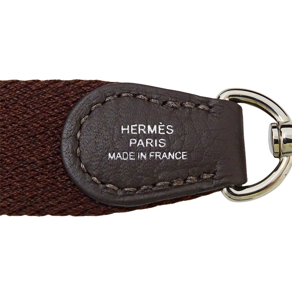 Hermes Shoulder Bag Evelyne TPM Taurillon Clemence Dark Brown Silver Small — view 6