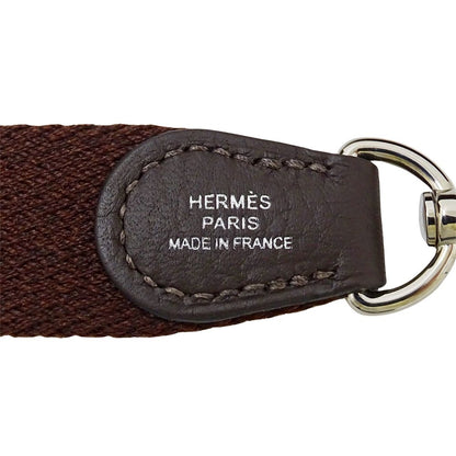 Hermes Shoulder Bag Evelyne TPM Taurillon Clemence Dark Brown Silver Small — view 6