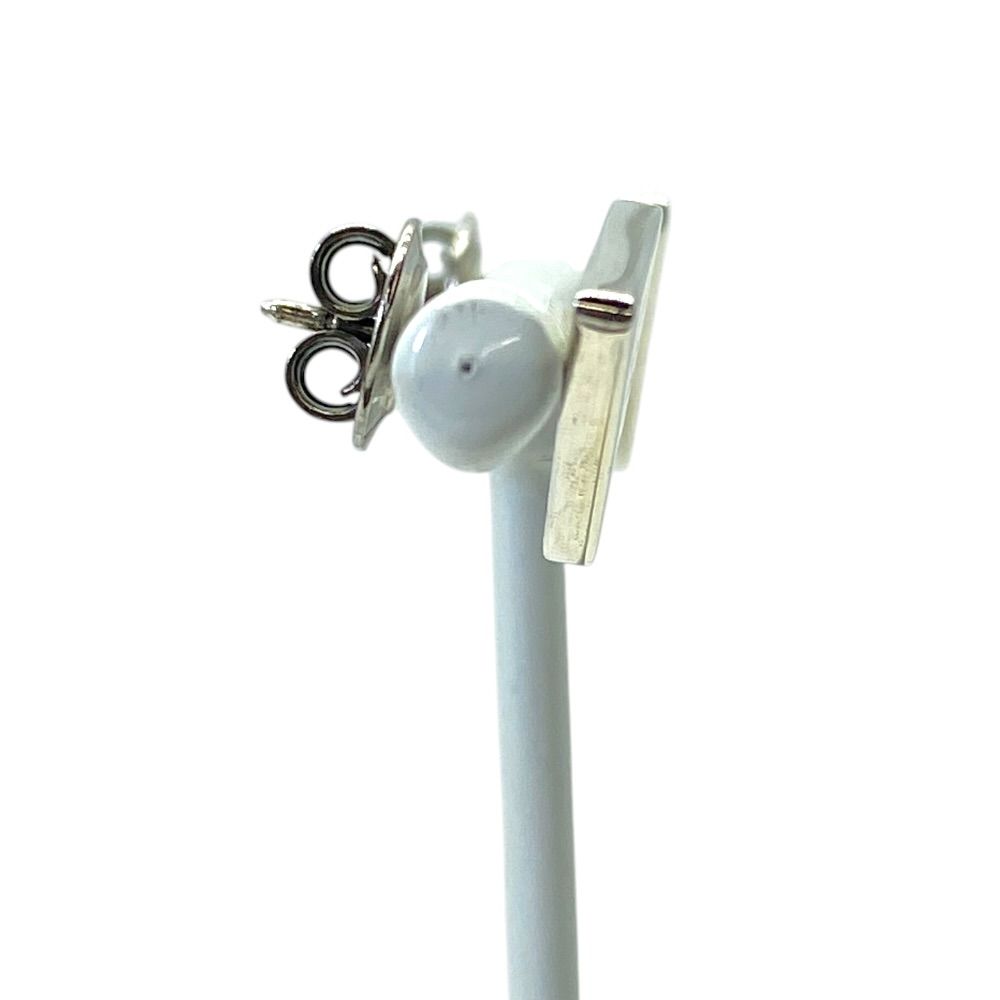 Prada Earrings Triangle Logo Silver Mode — view 6