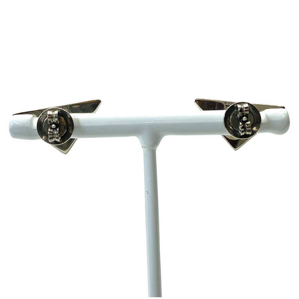Prada Earrings Triangle Logo Silver Mode — view 5