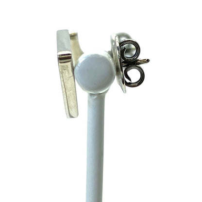 Prada Earrings Triangle Logo Silver Mode — view 4