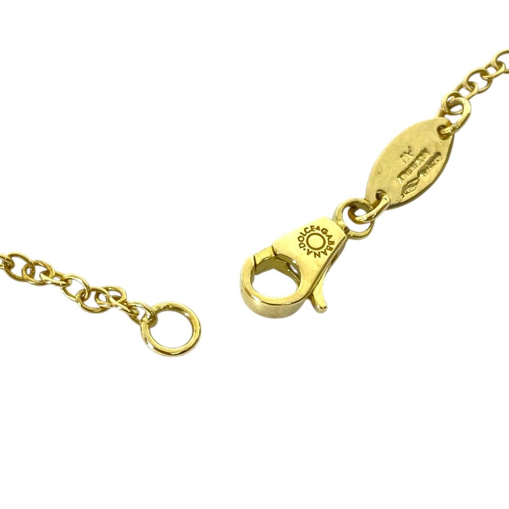 Dolce & Gabbana DG Mariamochi Necklace 750 18k Black Diamond Gold Gorgeous — view 9