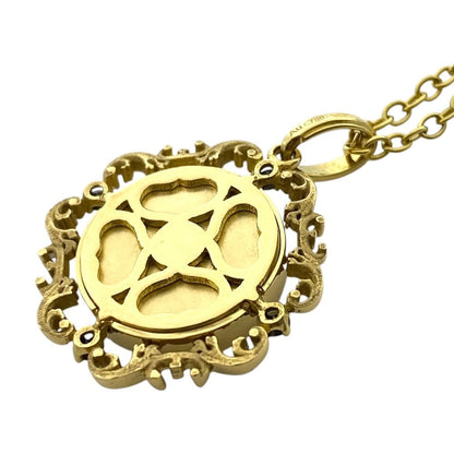 Dolce & Gabbana DG Mariamochi Necklace 750 18k Black Diamond Gold Gorgeous — view 6