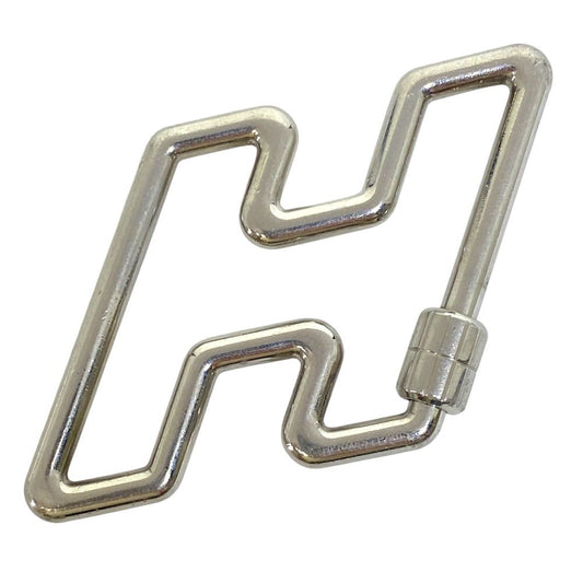 Hermes Too Speed Toe Charm Key Ring Key Holder Metal Silver Logo