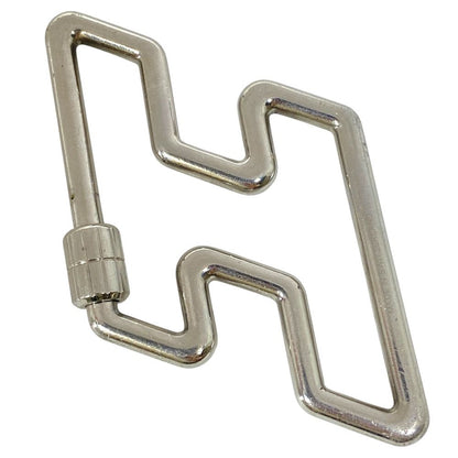 Hermes Too Speed Toe Charm Key Ring Key Holder Metal Silver Logo — view 2