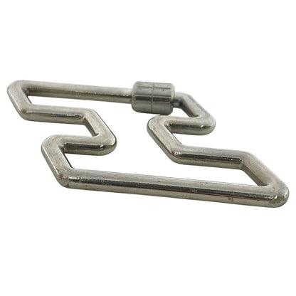 Hermes Too Speed Toe Charm Key Ring Key Holder Metal Silver Logo — view 7