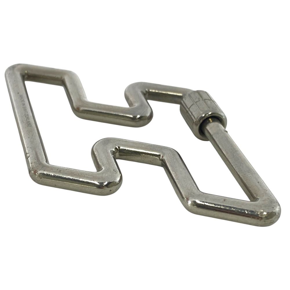Hermes Too Speed Toe Charm Key Ring Key Holder Metal Silver Logo — view 9