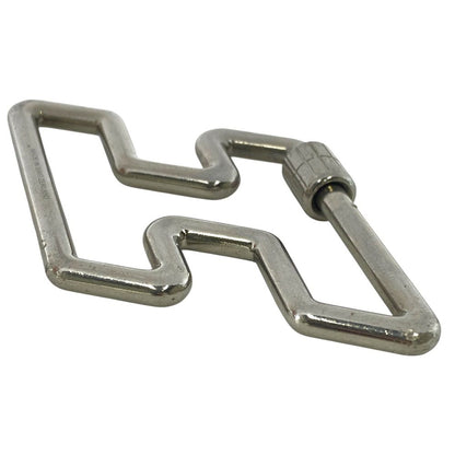 Hermes Too Speed Toe Charm Key Ring Key Holder Metal Silver Logo — view 9